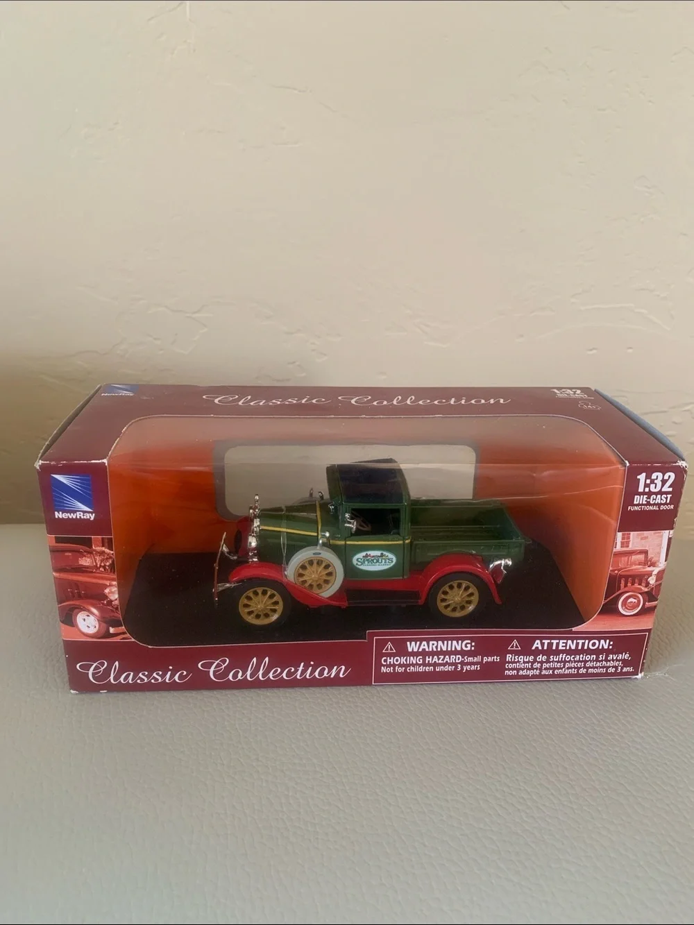 Classic Collection Sprouts Die Cast Ford Model A Pickup Truck Vehicle Toy